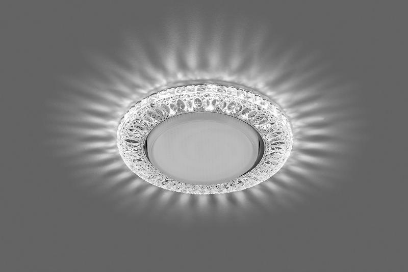 Светильник потолочный встраиваемый под лампу GX53 CD4022 20LED*2835 SMD 4000K, 15W GX53, без лампы, прозрачный, хром | 29475 | FERON — миниатюра 4