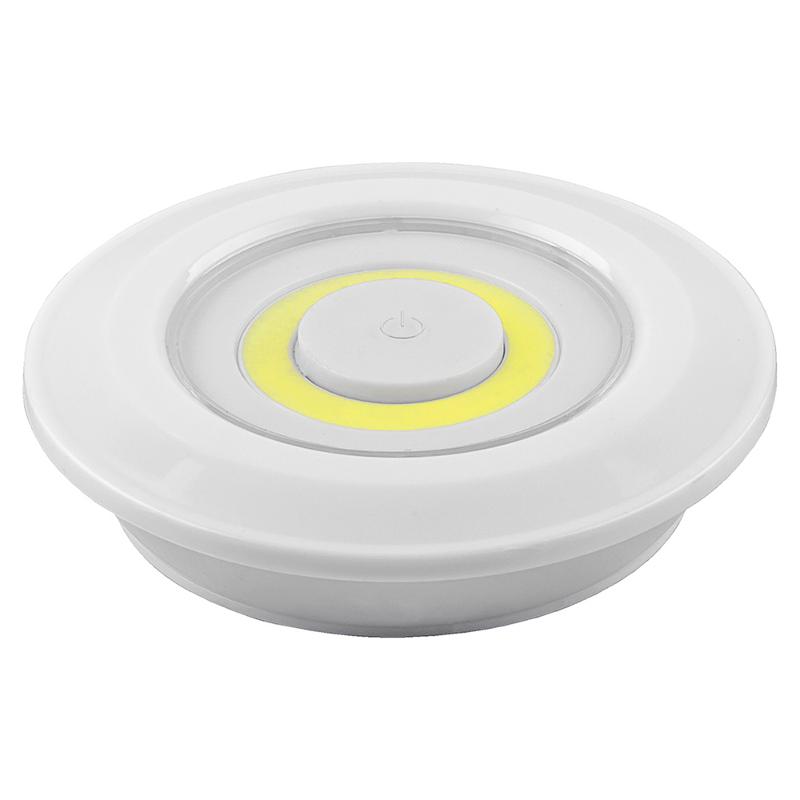 Светильник светодиодный-кнопкаFN1207 1LED 3W (3шт в блистере+пульт) 180Lm, 90*22мм, белый | 23378 | FERON — миниатюра 4