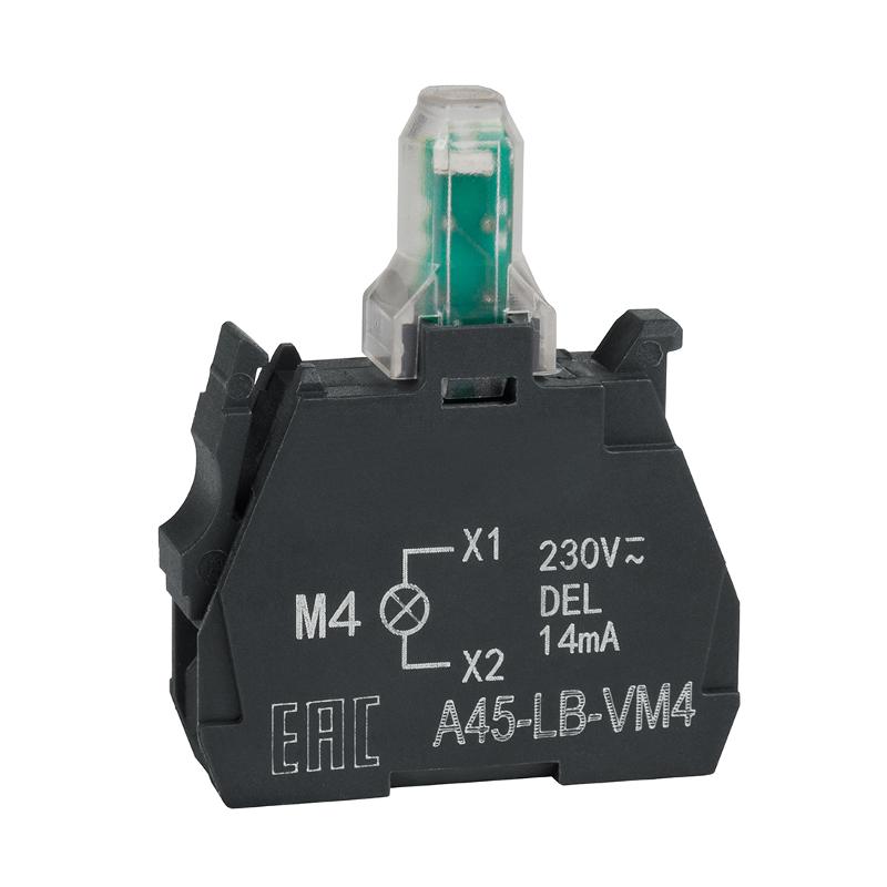 Световой блок OptiSignal D22 A45-LB-VM4 красный 230-240VAC ZBVM4 |332209| КЭАЗ — фото 1 | Sento
