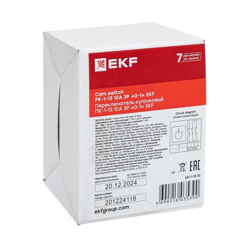 Переключатель кулачковый ПК-1-13 10А 3P "0-1" EKF PROxima | pk-1-13-10 | EKF — миниатюра 27