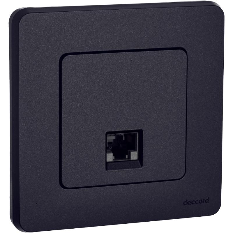 Inspiria Антрацит Розетка компьютерная RJ45 С/У категория 5e UTP — миниатюра 5