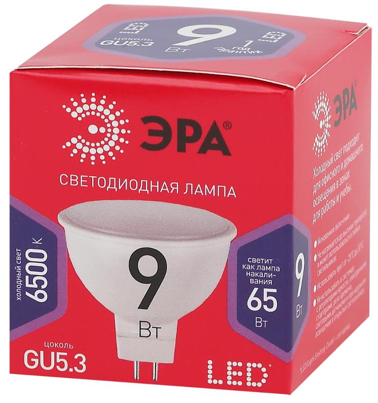 Лампа светодиодная ЭКО LED MR16-9W-865-GU5.3 R (диод, софит, 9Вт, хол, GU5.3) | Б0045353 | ЭРА — миниатюра 2