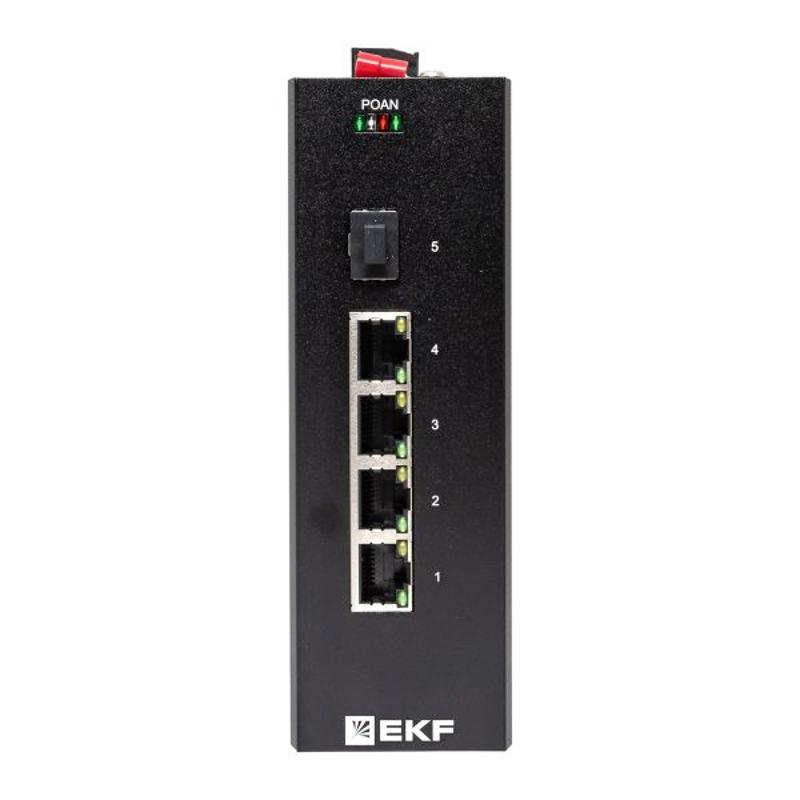 Промышленный неуправляемый коммутатор U-1GX/SFP-4GTP, 1 порт 1000Base-X SFP, 4 порта 10/100/1000Base-T(X) RJ45 c PoE, монтаж на динрейку TSX |TSX-U-1G — миниатюра 17