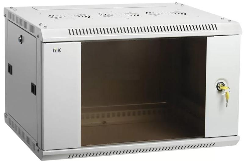 Шкаф LINEA W 15U 600x450 мм дверь стекло, RAL7035 | LWR3-15U64-GF | ITK — миниатюра 2