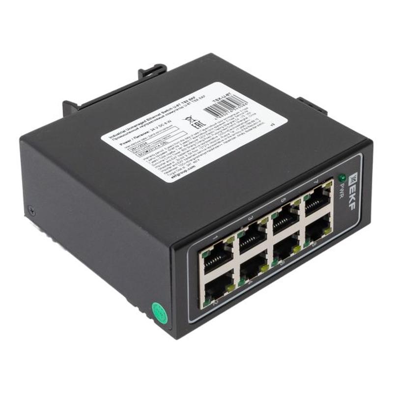 Промышленный неуправляемый коммутатор U-8T, 8 портов 10/100Base-T(X) RJ45, монтаж на динрейку TSX |TSX-U-8T|EKF — миниатюра 19