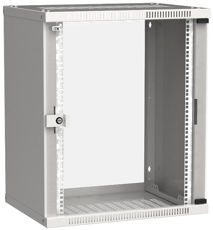 Шкаф LINEA WE 15U 600x450мм дверь стекло серый | LWE3-15U64-GF | ITK — ITK