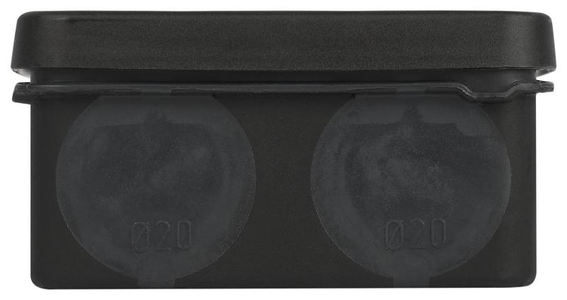 Распаячная коробка  KOR-80-80-40-9g-2MP-B двухкомпонентная HF стойкая к УФ 80х80х40мм черная прямой монтаж IP67 KOR-80-80-40-9g-2MP-B | Б0062822 | ЭРА — миниатюра 4