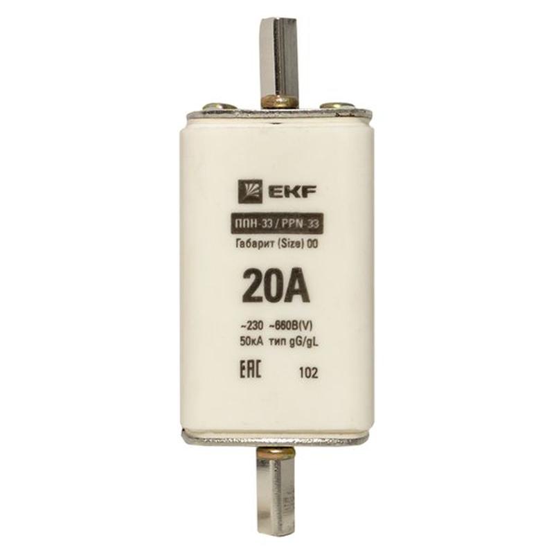 Плавкая вставка ППН-33 160/ 20А габарит 00 | fus-33/160/20 | EKF — миниатюра 10