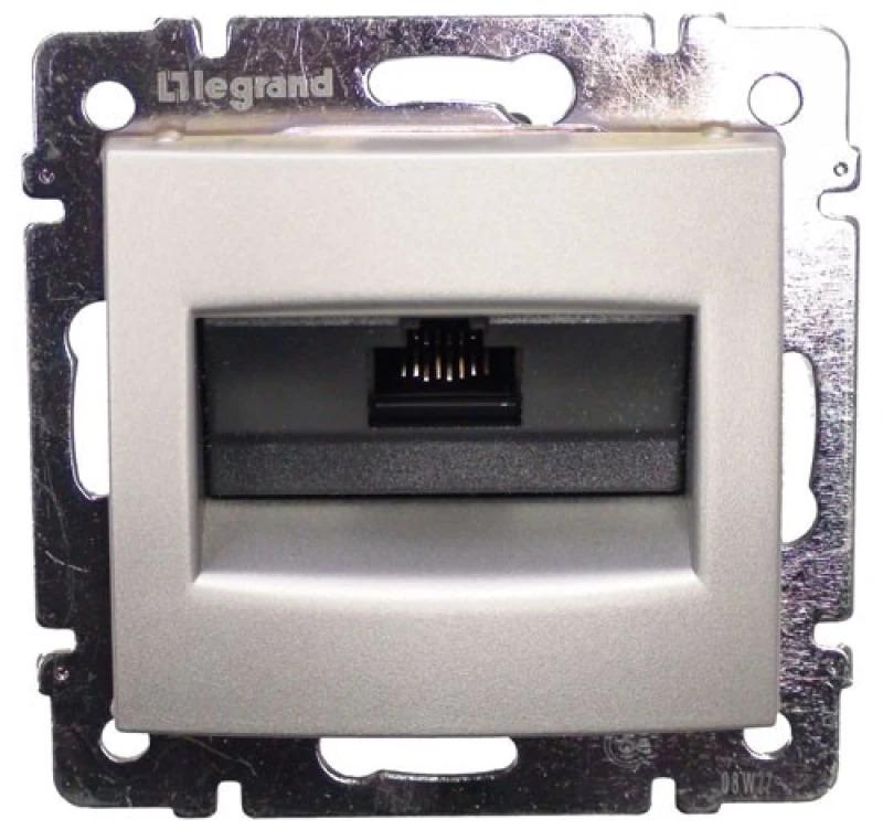 Valena Алюминий Розетка комп(RJ45) 1-ая 5 кат ISDN 300MHz 8конт | 770141 | Legrand — Legrand