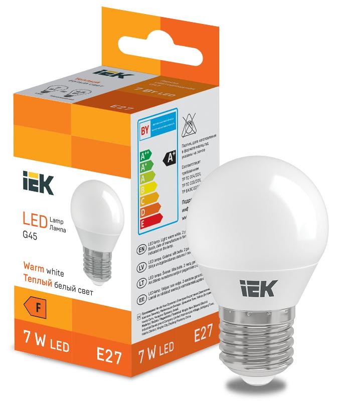 Лампа светодиодная Globe G45 600lm 3000K E27 | LL-I-G45-7-230-30-E27 | IEK — IEK (ИЭК)