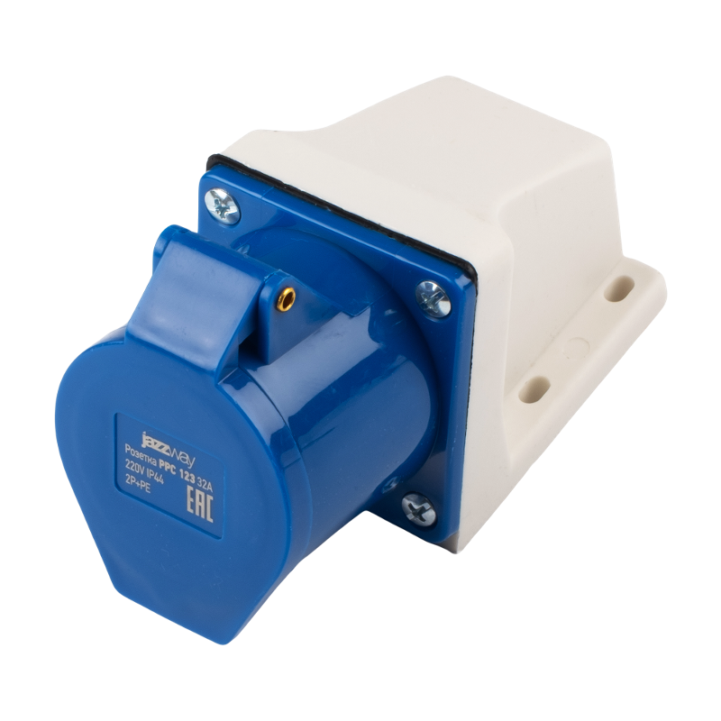 Силовой разъем  PPC 123 2Р+РЕ 32А 220В IP44   | .5072695 |  Jazzway — Jazzway