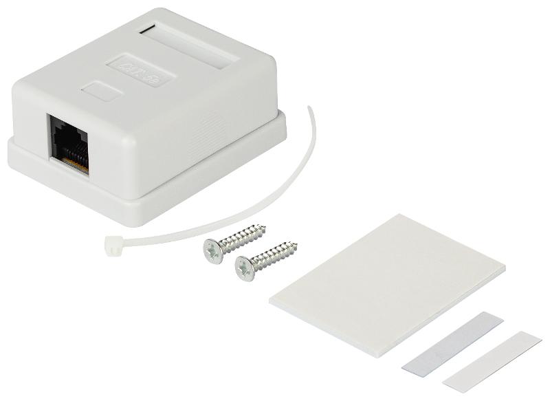 Компьютерная розетка ЭРА RJ-45 категория 5е неэкранированная 1-порт упаковка 40 штук  | Б0056900 | ЭРА — миниатюра 5