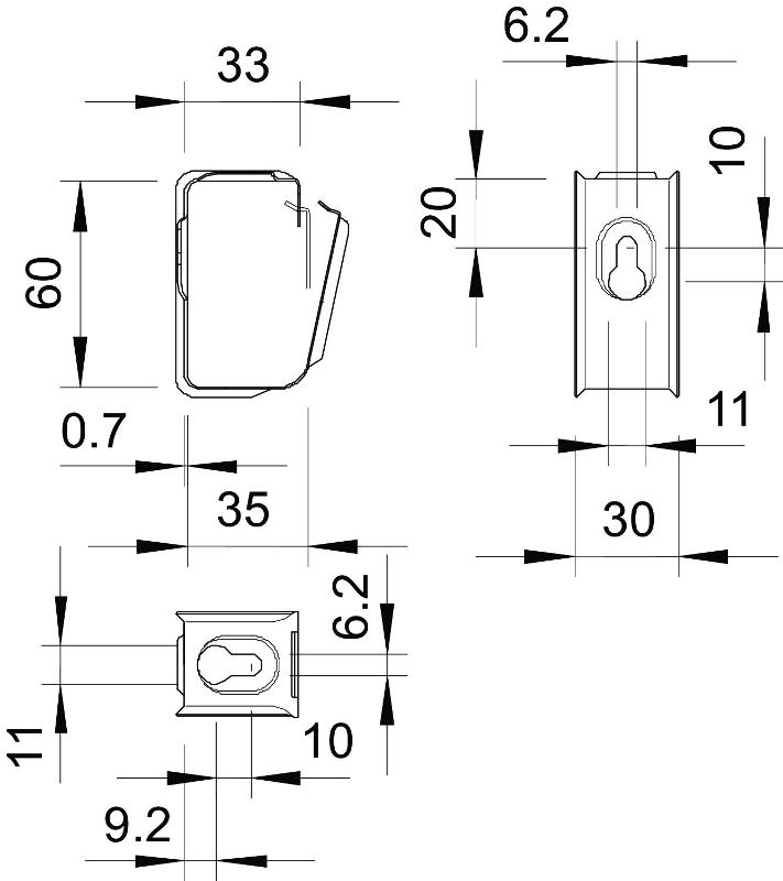 Крепление групповое Grip до 15 проводов NYM 3x1,5 мм, FS ( 2031 M 15 FS )  | 2207028 | OBO Bettermann — миниатюра 3