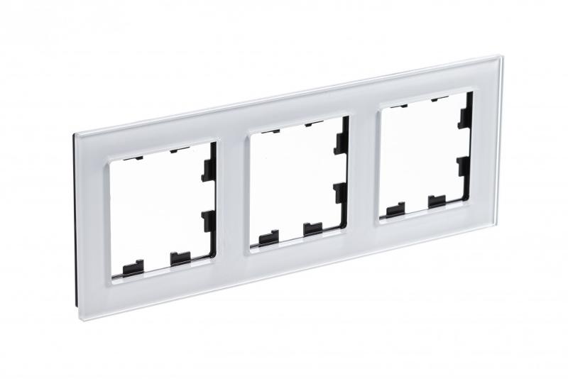 AtlasDesign Nature Белый Рамка 3-ая, стекло  |ATN320103| SE — Systeme Electric