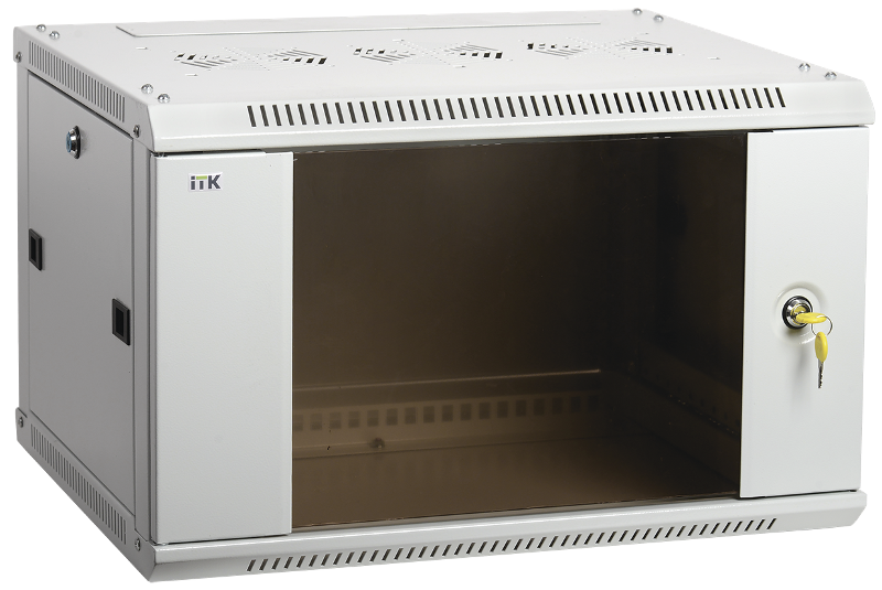 Шкаф LINEA W 18U 600x600 мм дверь стекло в сборе, RAL7035 | LWR3-18U66-G | ITK — ITK