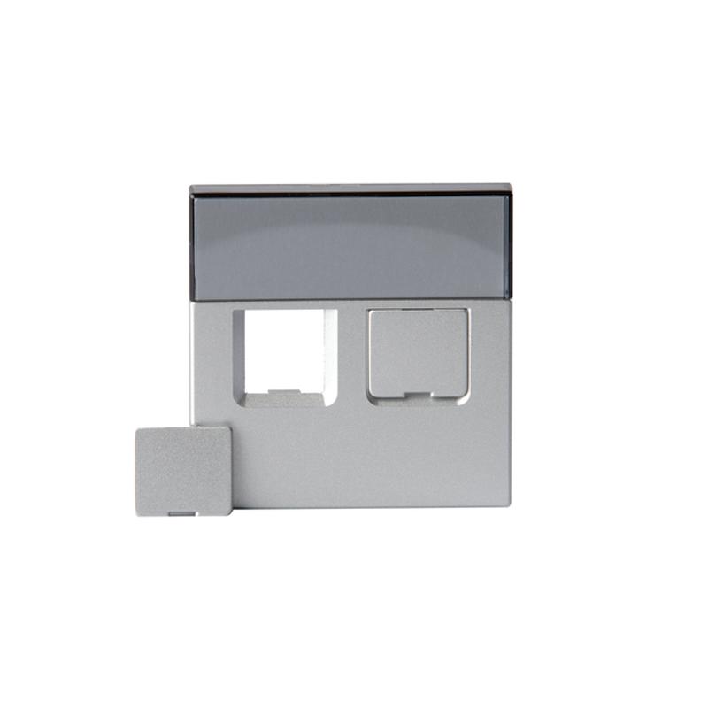 Накладка для 2хRJ45, Impressivo, алюминий | 1819-83  | 2TKA000607G1 | ABB — ABB