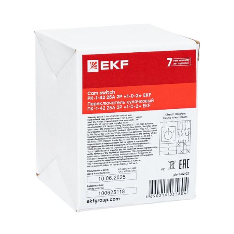 Переключатель кулачковый ПК-1-42 25А 2P "1-0-2" EKF PROxima | pk-1-42-25 | EKF — миниатюра 27
