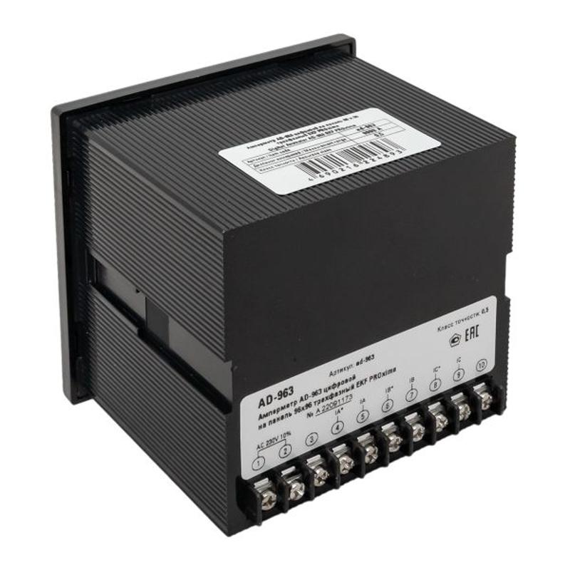 Амперметр AM-D963 цифровой на панель 96х96 трехфазный EKF PROxima | ad-963 | EKF — миниатюра 19