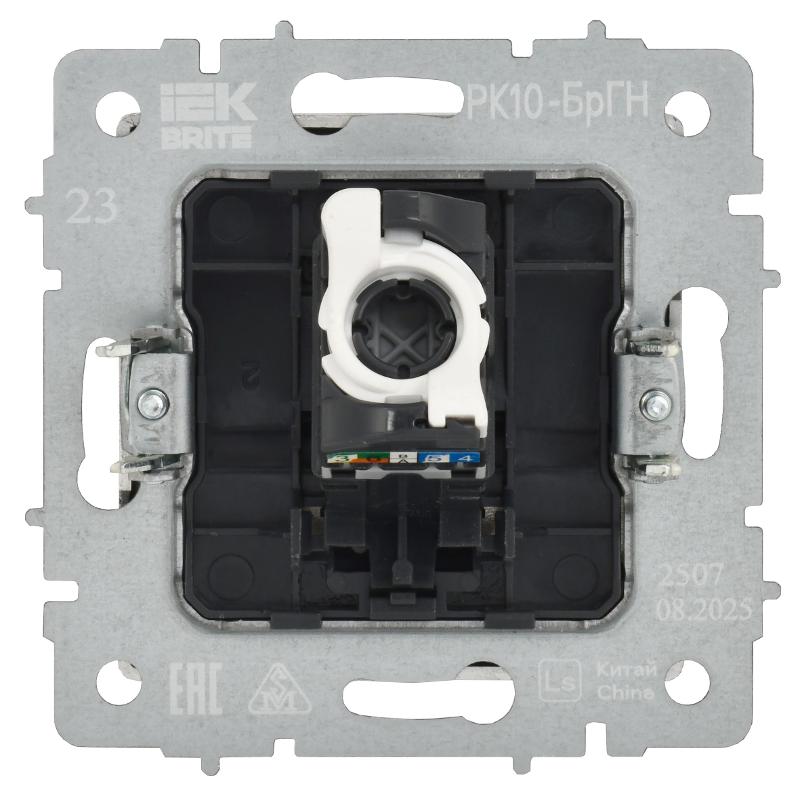 BRITE Роз. комп. RJ45 кат.5E РК10-БрГН мет х/н  | BR-K10-1-M-K23 | ИЭК — миниатюра 3