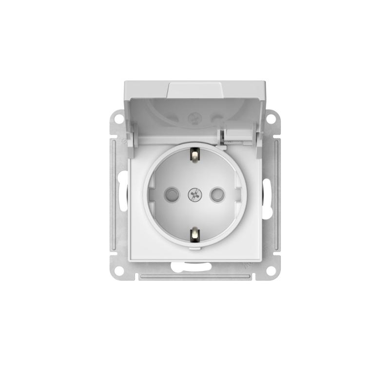 AtlasDesign Белый Розетка с заземлением со шторками с крышкой,16А,IP20, механизм, быстрозажимные клеммы | ATN000146S | SE — миниатюра 6