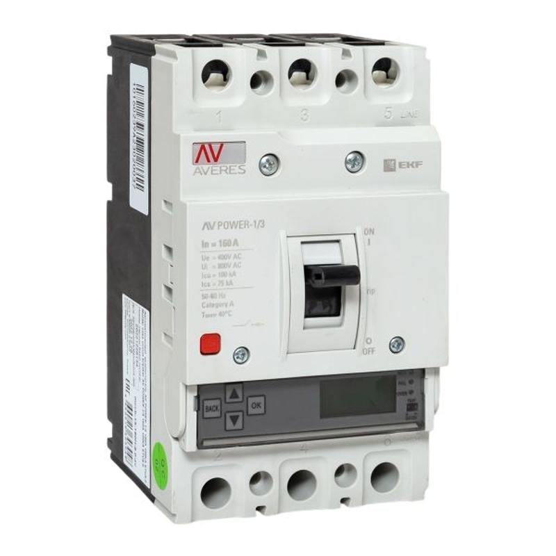 Выключатель автоматический AV POWER-1/3 160А 100kA ETU6.0 AVERES | mccb-13-160H-6.0-av | EKF — миниатюра 1