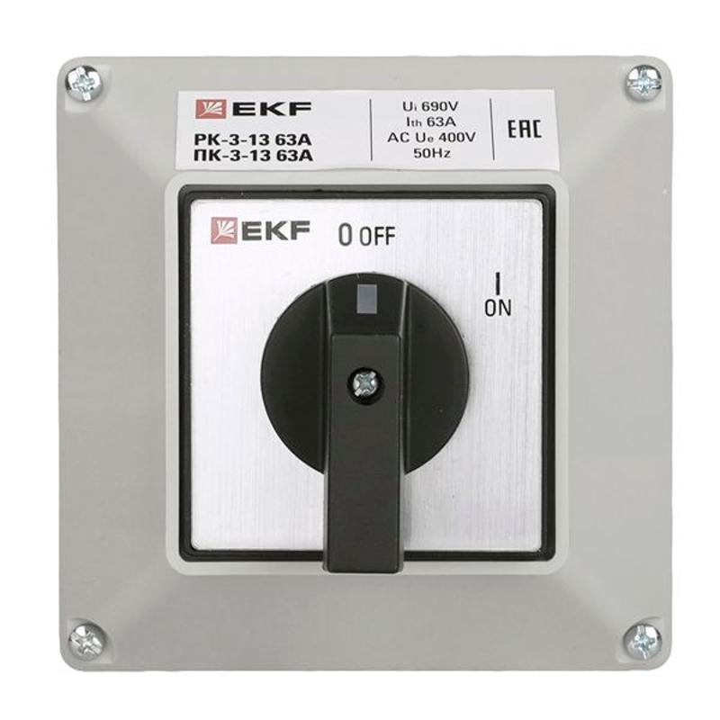 Переключатель кулачковый ПК-3-13 63А 3P "ВКЛ-ВЫКЛ" IP54 EKF PROxima — миниатюра 2