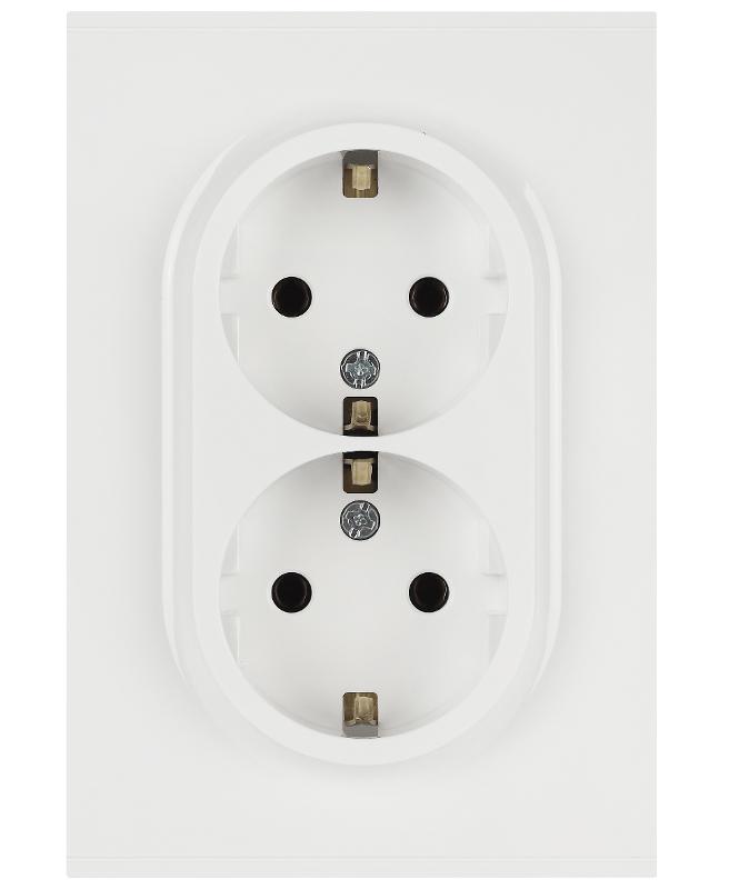 Розетка Arktik 16-2104-01 двойная с заземлением 2X2P+E Schuko 16А-250В белый | Б0070444 | ЭРА — ЭРА (Энергия света)