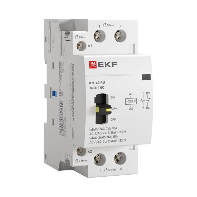 Контактор модульный КМ РУ 40А 1NO+1NC (2 мод.) EKF PROxima | km-2m-40-11 | EKF — миниатюра 13