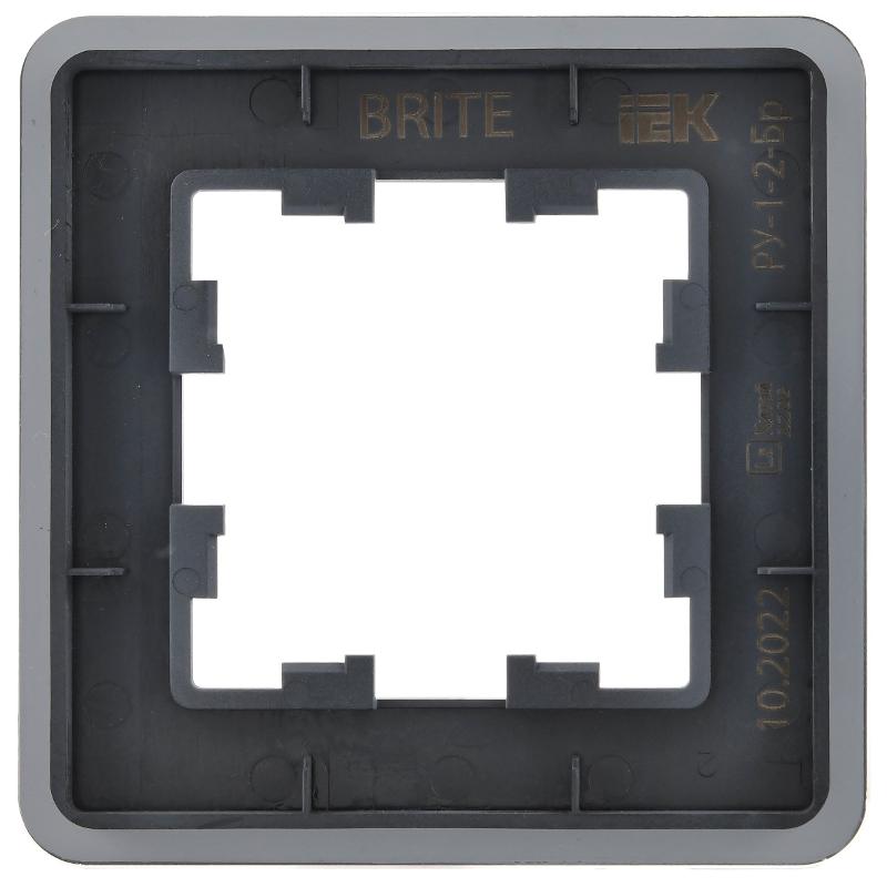 BRITE Рамка 1-ая РУ-1-2-Бр стекло графит RE | BR-M12-G-41-K53 | IEK — миниатюра 5