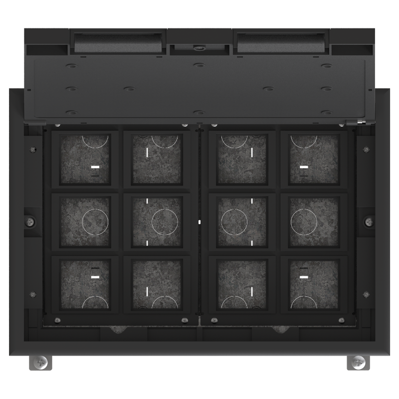 MultiDesk Люк на 24 модулей IP40 для бетонных полов с монтажной коробкой, тип MDK10 | MDK10224 | SE — миниатюра 2