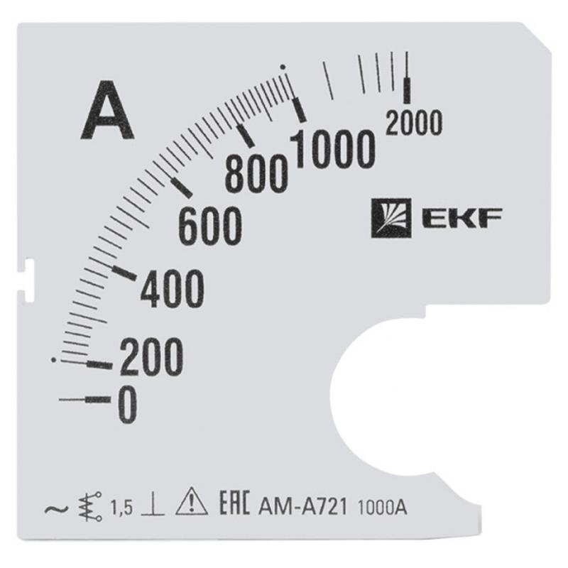 Шкала сменная для A721 1000/5А-1,5 EKF PROxima | s-a721-1000 | EKF — EKF
