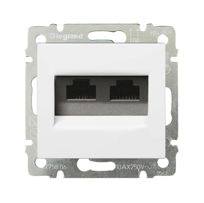 Valena Белый Розетка комп(RJ45) 2-ая 5 кат UTP — миниатюра 2