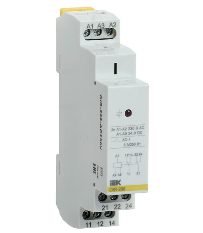 Промежут. реле.OIR 3 конт (8А). 230 В AC | OIR-308-AC230V | IEK — миниатюра 2