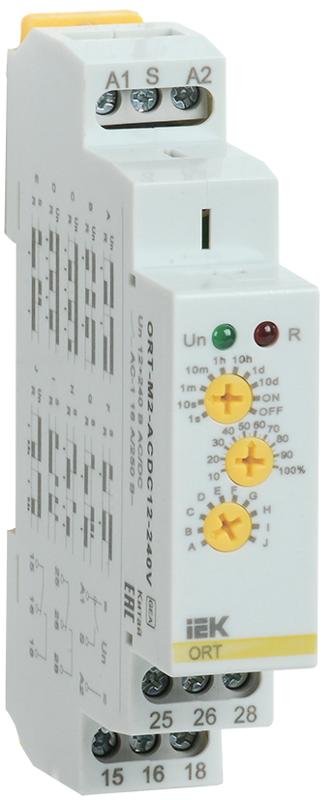 Реле времени ORT многофункциональное 2 конт. 12-240 В AC/DC  | ORT-M2-ACDC12-240V | IEK — IEK (ИЭК)