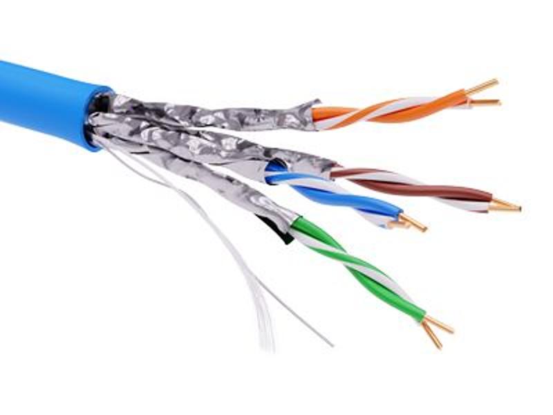 Информационный кабель экранированый U/FTP 4х2 CAT6A, LSZH, синий | RN6AUFLS5BL | DKC — DKC (ДКС)