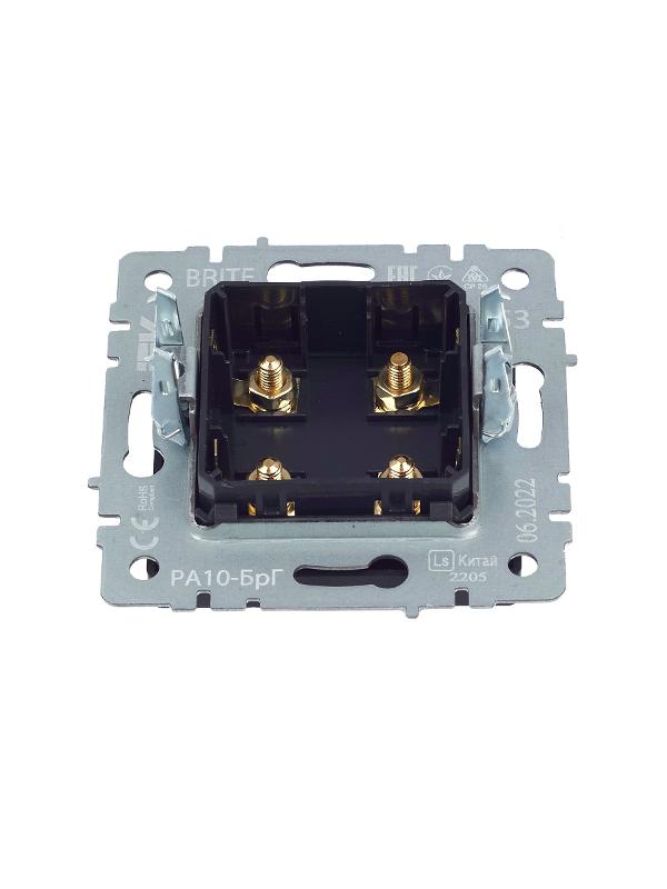 BRITE АудиоРозетка 4-местная РА10-БрГ графит | BR-S40-K53 | IEK — миниатюра 5