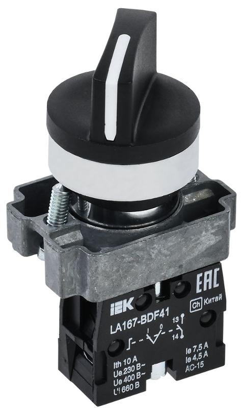 Переключатель LA167-BDF41 2 полож. 1з черный | BSW20-BDF41-1-24-67-2-K02 | IEK — IEK (ИЭК)
