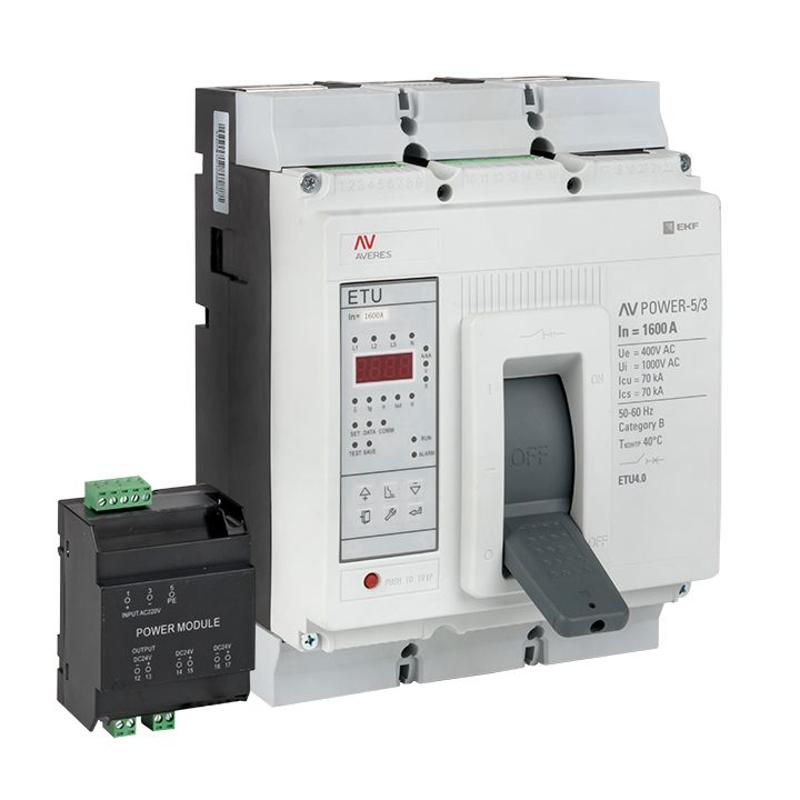 Выключатель автоматический AV POWER-5/3 1600А 70kA ETU4.2 AVERES | mccb-53-1600M-4.2-av | EKF — EKF