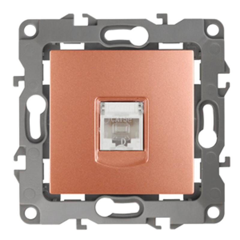 Розетка информационная 12-3107-14 RJ45,  медь  |Б0019352 | ЭРА — миниатюра 1