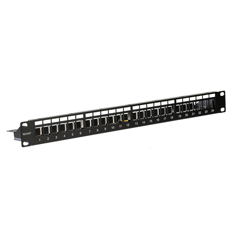 Панель коммутационная наборная 19", 1U, 24 порта, STP PRO | 02-0054 | REXANT — REXANT