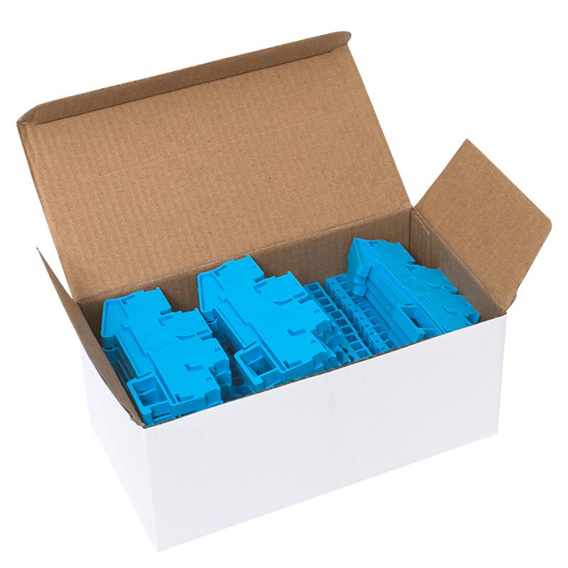 Колодка клеммная пружинная двойная JXB-ST-4 32А синяя EKF | plc-jxb-st-4-4-2-blue | EKF — миниатюра 6