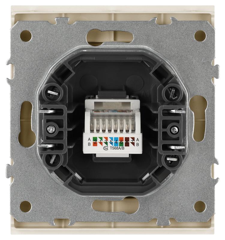 Розетка Arktik 16-3107-04 информационная RJ45 шампань | Б0070477 | ЭРА — миниатюра 5
