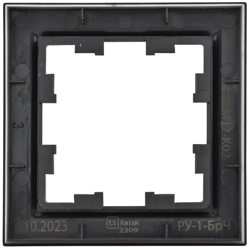 BRITE Рамка 1-ая РУ-1-БрЧ черный | BR-M12-K02 | IEK — миниатюра 3