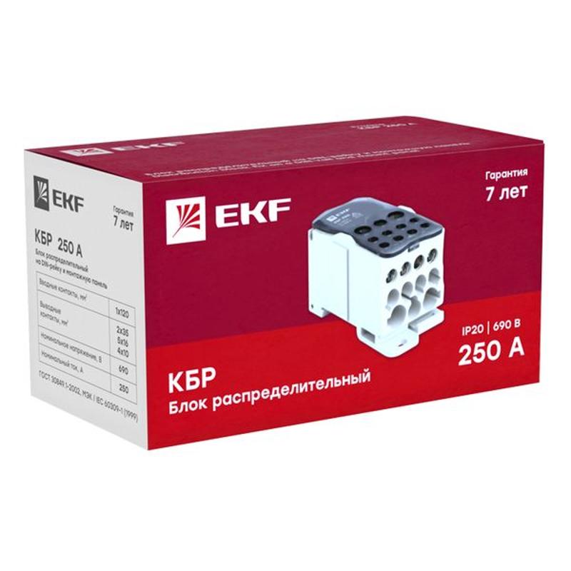 Блок распределительный (КБР) на DIN-рейку и монтажную панель 250A EKF PROxima | plc-kbr250 | EKF — миниатюра 17