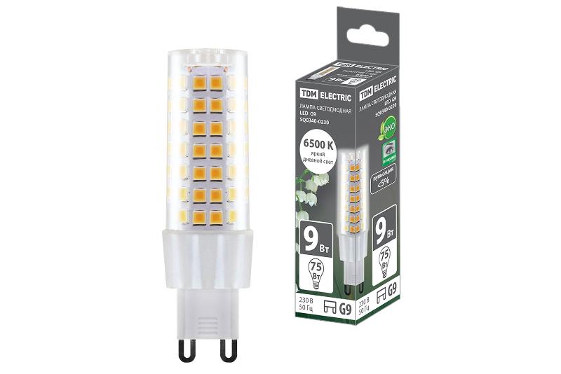 Лампа светодиодная G9-9 Вт-230 В-6500 К, SMD, 21,5x70,5 мм | SQ0340-0230 | TDM — фото 1 | Sento