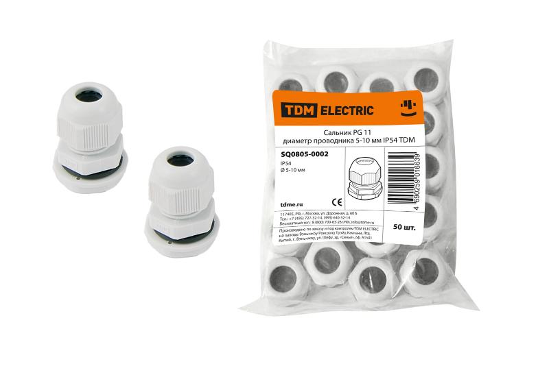 Сальник PG 11 диаметр проводника 5-10мм IP54  | SQ0805-0002 | TDM — TDM ELECTRIC