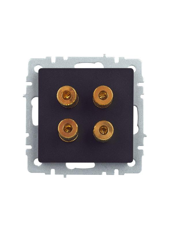 BRITE АудиоРозетка 4-местная РА10-БрЧ черный | BR-S40-K02 | IEK — миниатюра 11