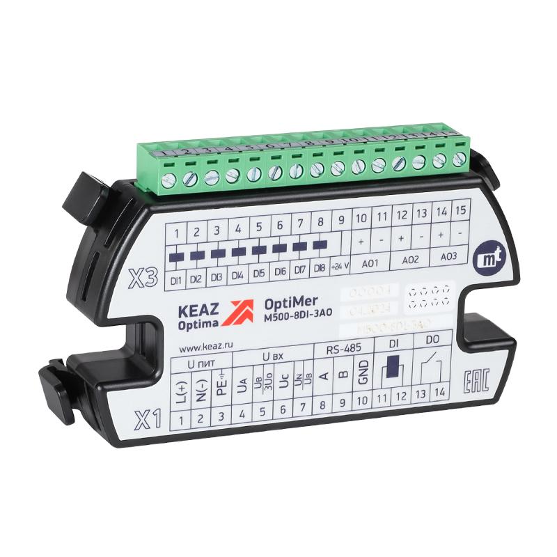 Модуль расширения OptiMer-M500-8DI-3AO | 351305 | КЭАЗ — КЭАЗ (Курский электроаппаратный завод)
