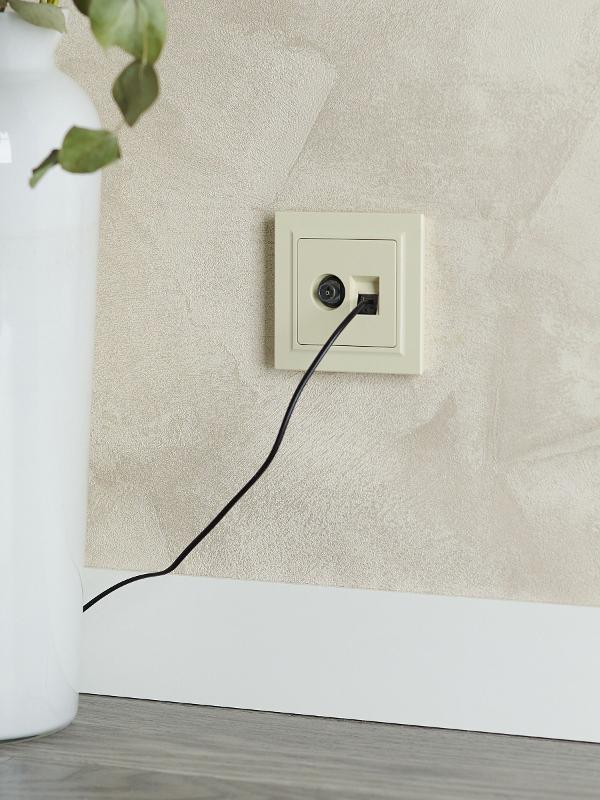 BRITE Розетка двойная TV+RJ45 кат.5E РТВ/РК12-БрКр бежевый | BR-AK20-1-K10 | IEK — миниатюра 10