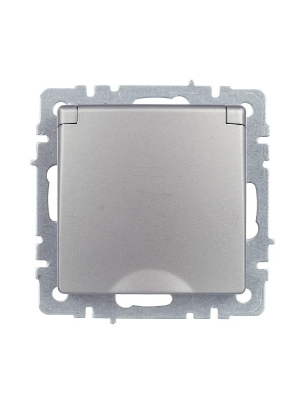 BRITE Розетка с заземлением со шторками с кр. 16А IP44 РСбш10-3-44-БрС сталь | BR-R16-16-44-K46 | IEK — миниатюра 19